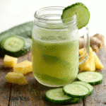 blending cucumber pineapple detox recipe