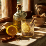 Natural Ozempic recipe fat-burning drink on kitchen counter