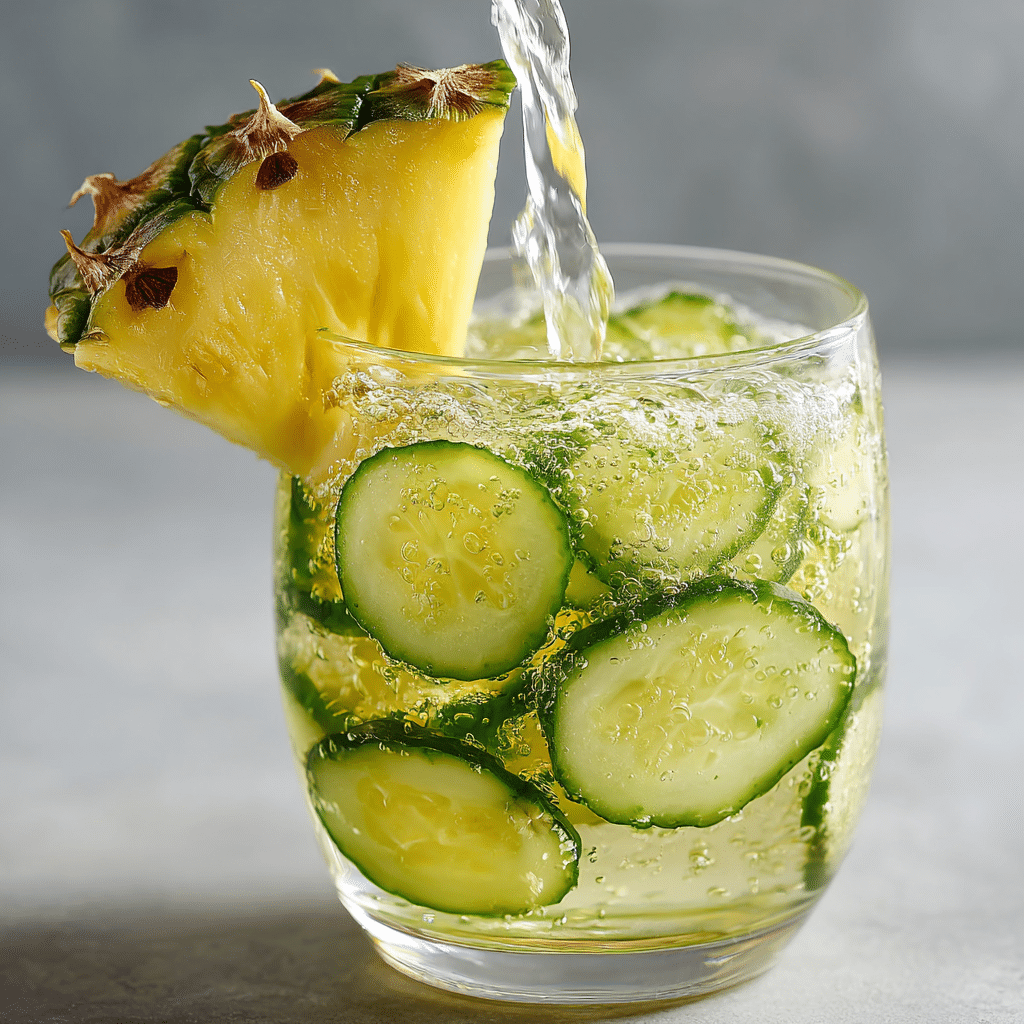 Cucumber and Pineapple Detox 8 pineapple cucumber detox water splash