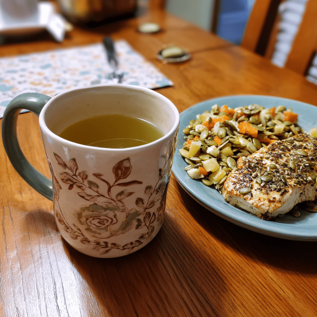 Bariatric Pumpkin Seed Tea Recipe 6 Bariatric pumpkin seed tea with healthy meal